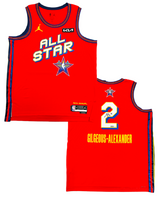 Shai Gilgeous-Alexander Autographed Red Nike 2025 NBA All-Star Game Swingman Jersey LE 50