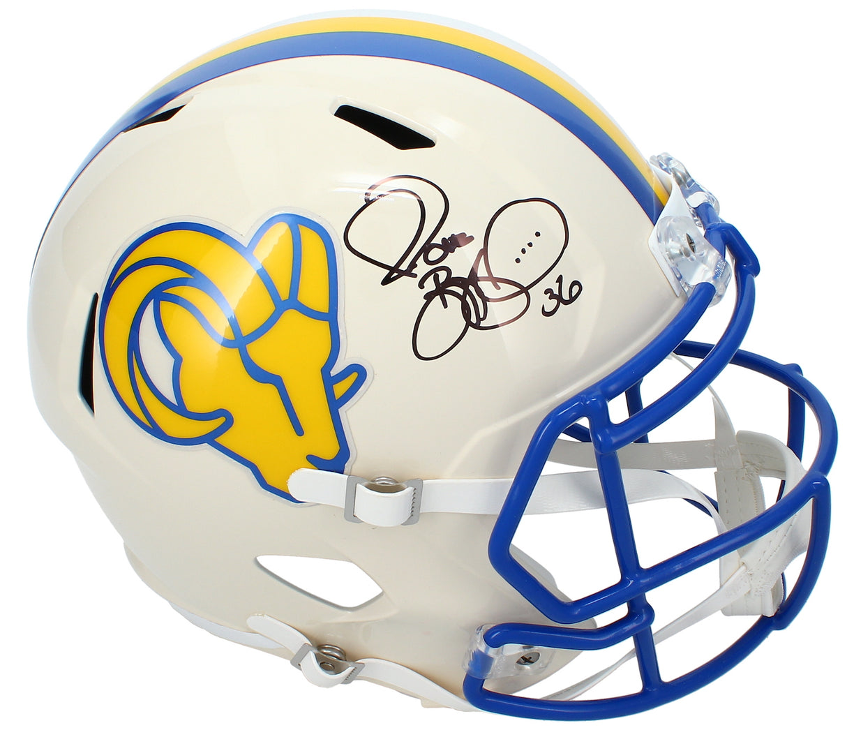 Jerome Bettis Autographed Los Angeles Rams RETRO Speed Full Size Helmet Beckett Witnessed
