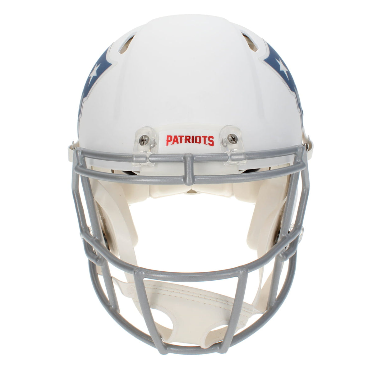 Christian Gonzalez Autographed New England Patriots White Rivalries Speed Authentic Helmet Beckett Witnessed