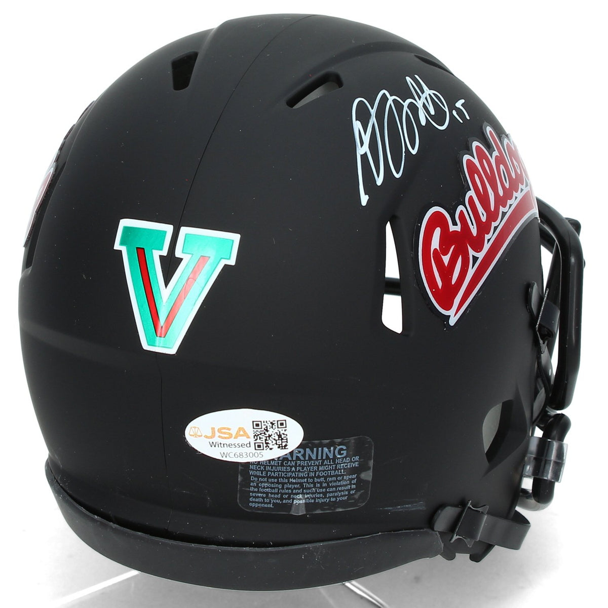 Davante Adams Autographed Fresno State Speed Mini Helmet JSA Witnessed
