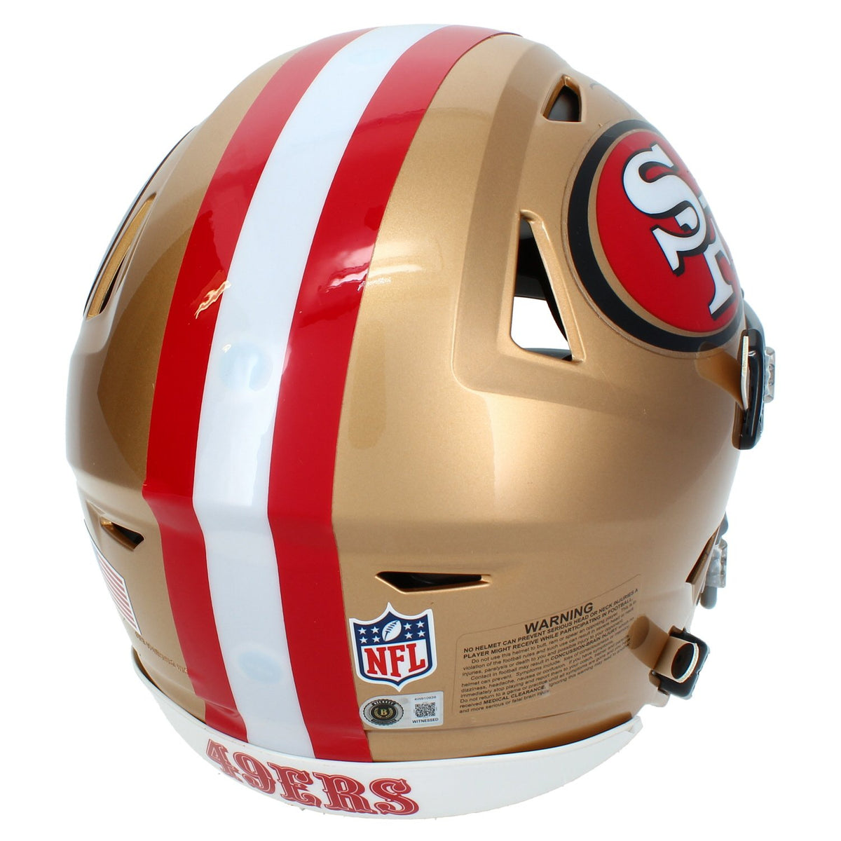 De'Zuan Stribling Autographed San Francisco 49ers Speedflex Authentic Helmet Beckett Witnessed