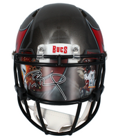 Tom Brady Autographed Tampa Bay Buccaneers Speed Authentic Helmet with Custom Printed Player Visor Fanatics