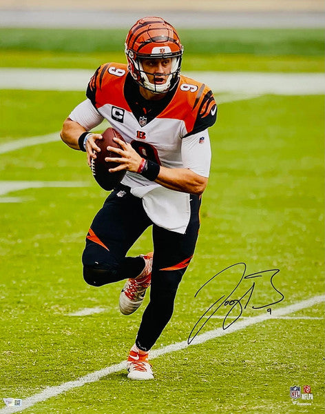 Joe Burrow Autographed Cincinnati Bengals Roll Out 16" x 20" Photograph Fanatics