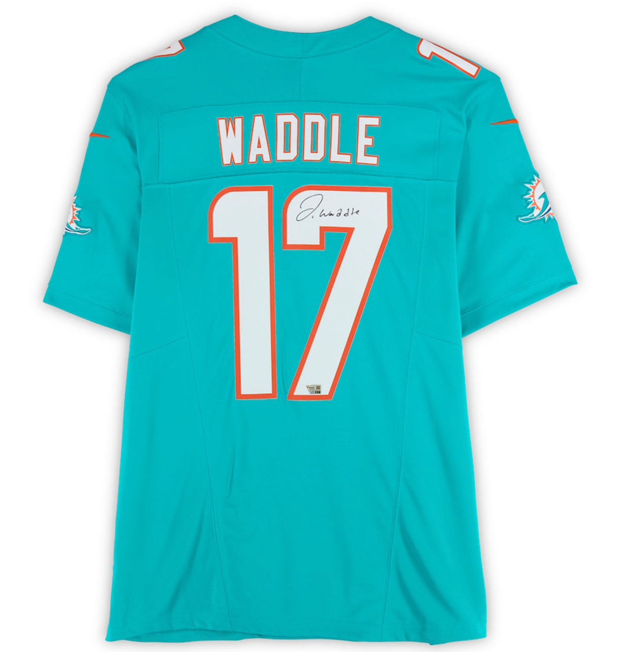 Jaylen Waddle Autographed Miami Dolphins Aqua Nike Vapor F.U.S.E. Limited Jersey Fanatics