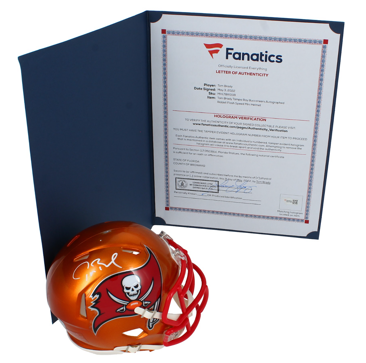 Tom Brady Autographed Tampa Bay Buccaneers Flash Speed Mini Helmet Fanatics