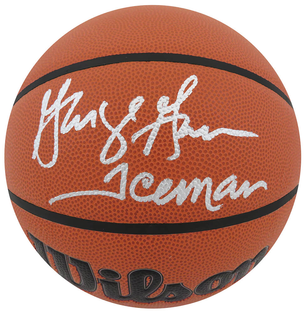George Gervin Signed Wilson Indoor/Outdoor NBA Basketball w/Iceman