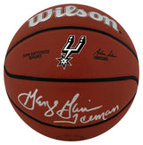 George Gervin Signed San Antonio Spurs Logo Wilson Alliance NBA Basketball w/Iceman