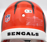 Ja'Marr Chase Autographed Cincinnati Bengals Full Size Authentic Helmet Beckett BAS Witness #3W056085
