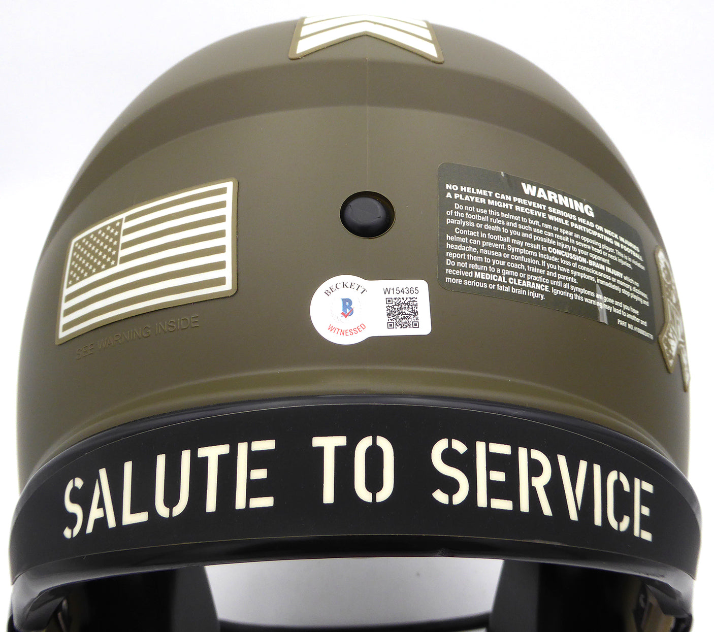 Tee Higgins Autographed Cincinnati Bengals Salute To Service Full Size Replica Helmet Beckett BAS #W154365