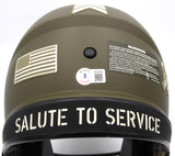 Tee Higgins Autographed Cincinnati Bengals Salute To Service Full Size Replica Helmet Beckett BAS #W154365