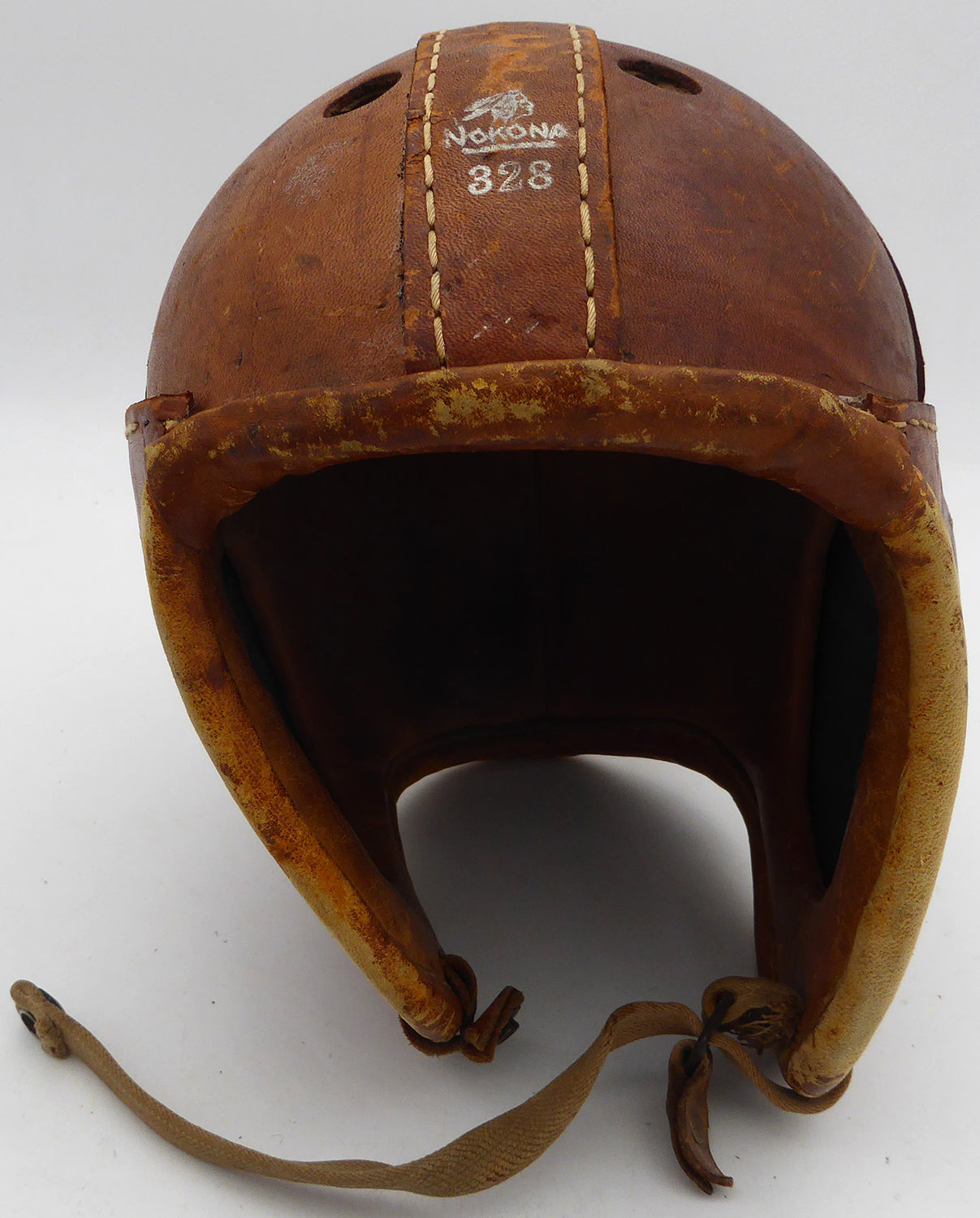 Unsigned Vintage 1940's Nokona Leather Football Helmet SKU #254208