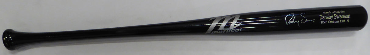 Dansby Swanson Autographed Game Model Marucci Bat Chicago Cubs Beckett BAS QR #WG42060