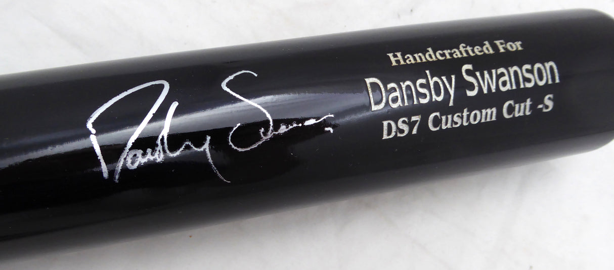 Dansby Swanson Autographed Game Model Marucci Bat Chicago Cubs Beckett BAS QR #WG42060