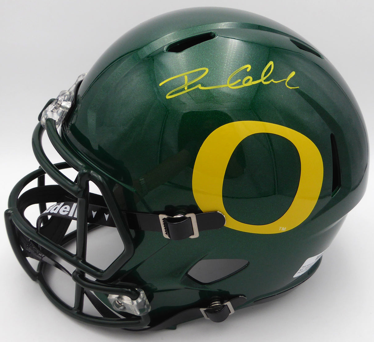 Dillon Gabriel Autographed Speed Replica Full Size Helmet Oregon Ducks Signed Twice Beckett BAS Witness #2W457678