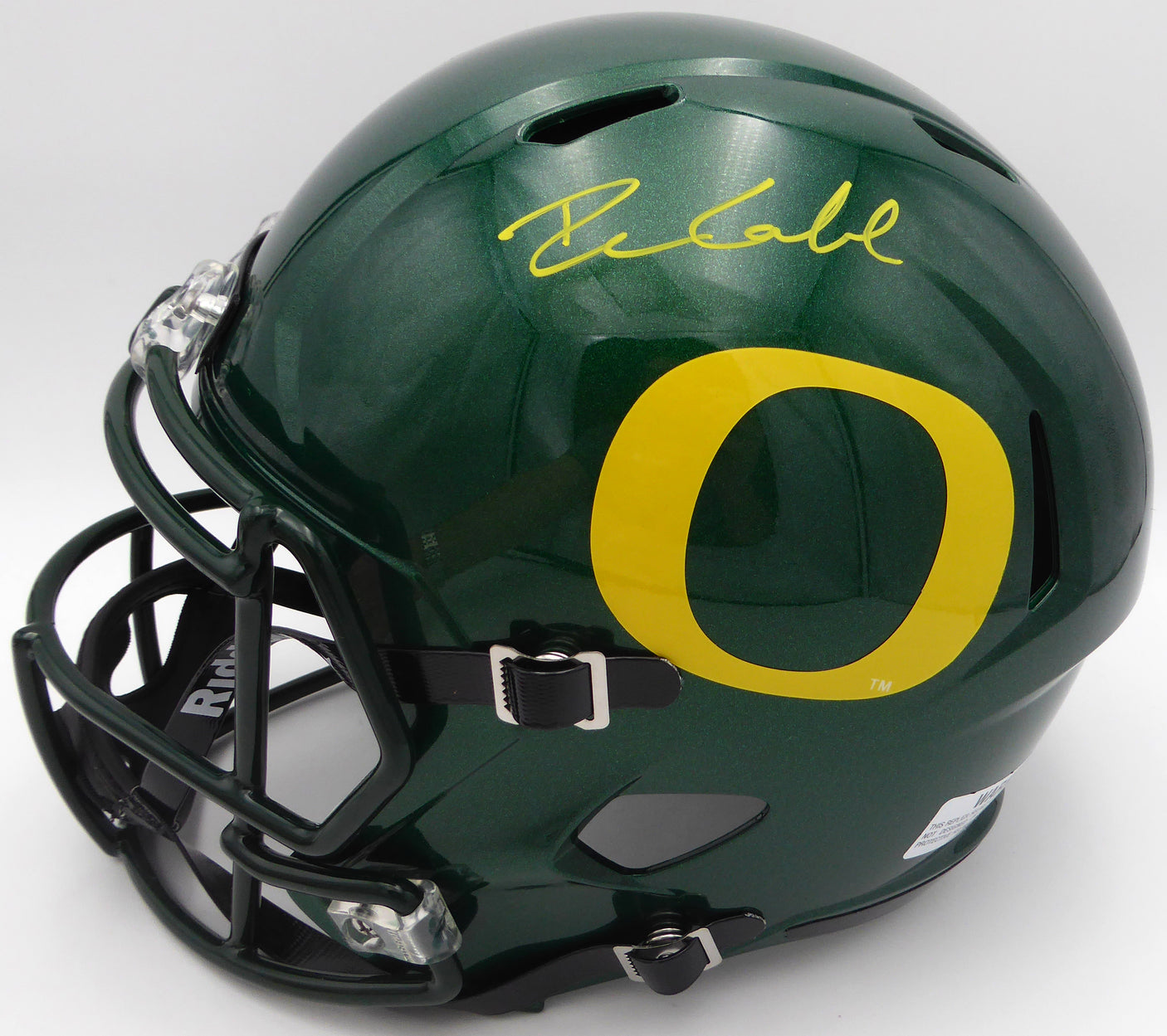 Dillon Gabriel Autographed Speed Replica Full Size Helmet Oregon Ducks Signed Twice Beckett BAS Witness #2W457721