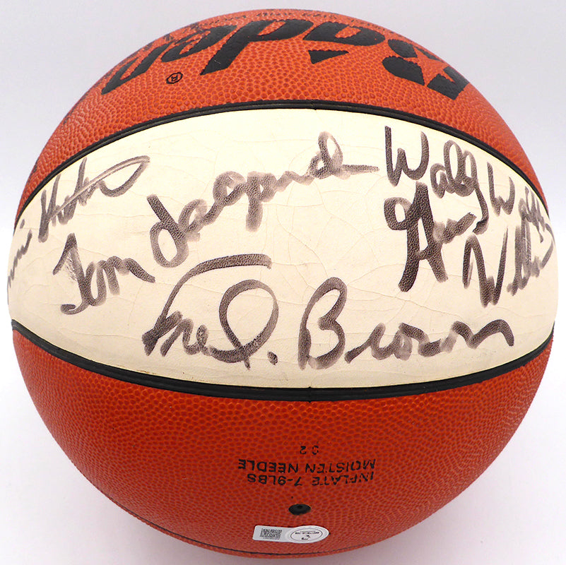 1978-79 Seattle Supersonics NBA Champions Autographed Baden Basketball With 11 Signatures Including Dennis Johnson, Fred Brown and Jack Sikma Beckett BAS #AE08387