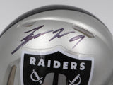 Tyree Wilson Autographed Las Vegas Raiders Mini Helmet Beckett BAS QR #W140894