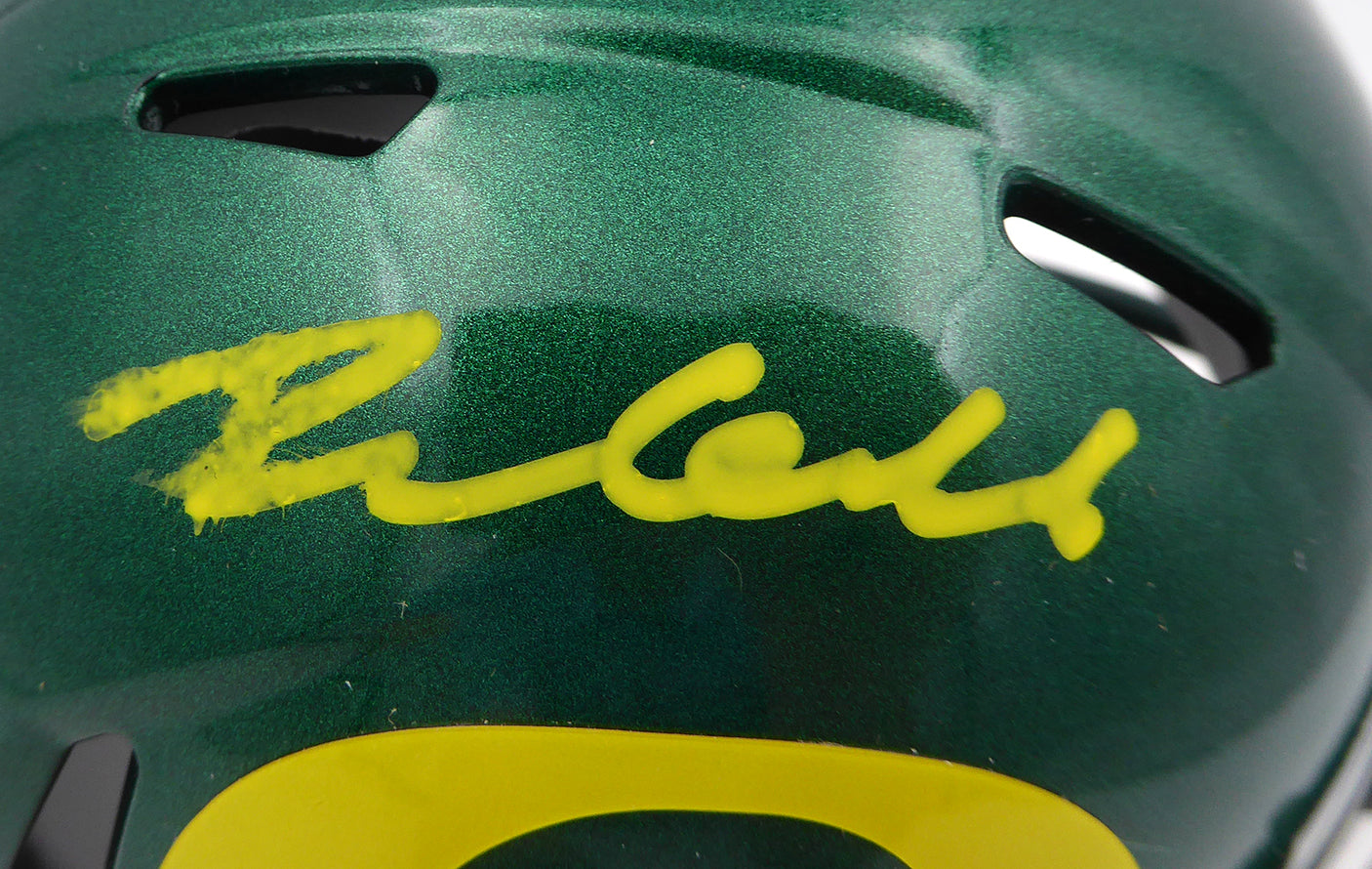 Dillon Gabriel Autographed Oregon Ducks Mini Helmet (Smudged) Beckett BAS QR #2W458521