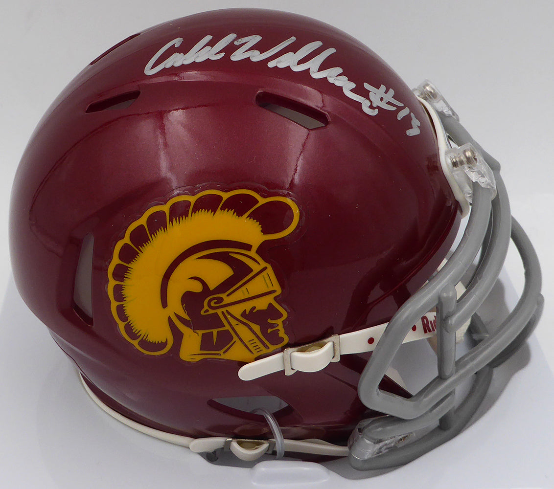 Caleb Williams Autographed USC Trojans Mini Helmet Beckett BAS QR #GD53524530