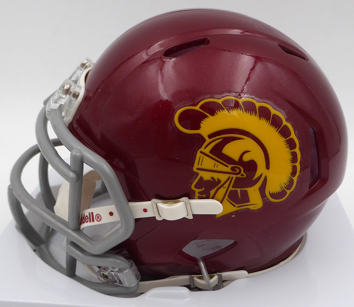 Caleb Williams Autographed USC Trojans Mini Helmet Beckett BAS QR #GD53524530