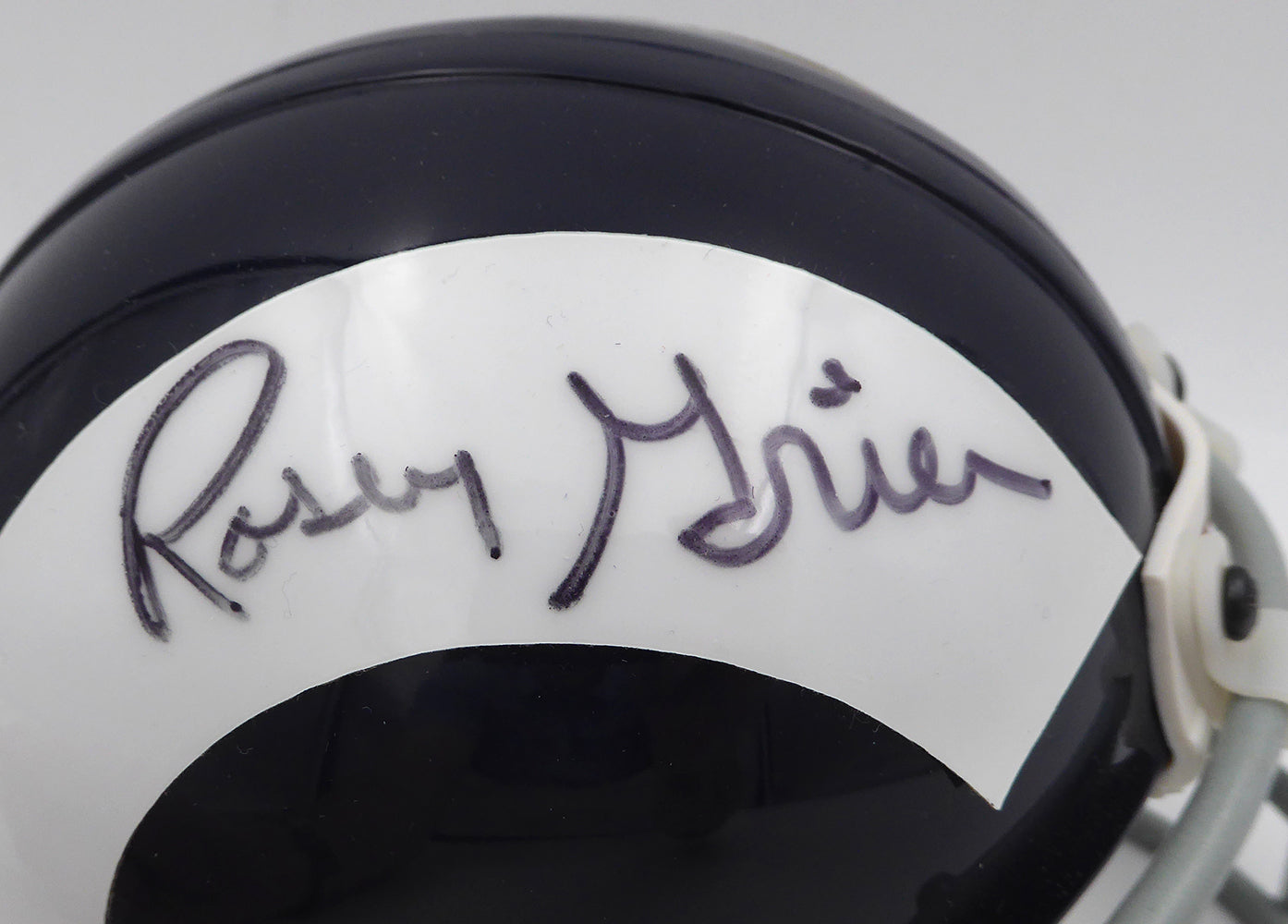 Rosey Grier Autographed Los Angeles Rams Mini Helmet PSA/DNA #2A10876