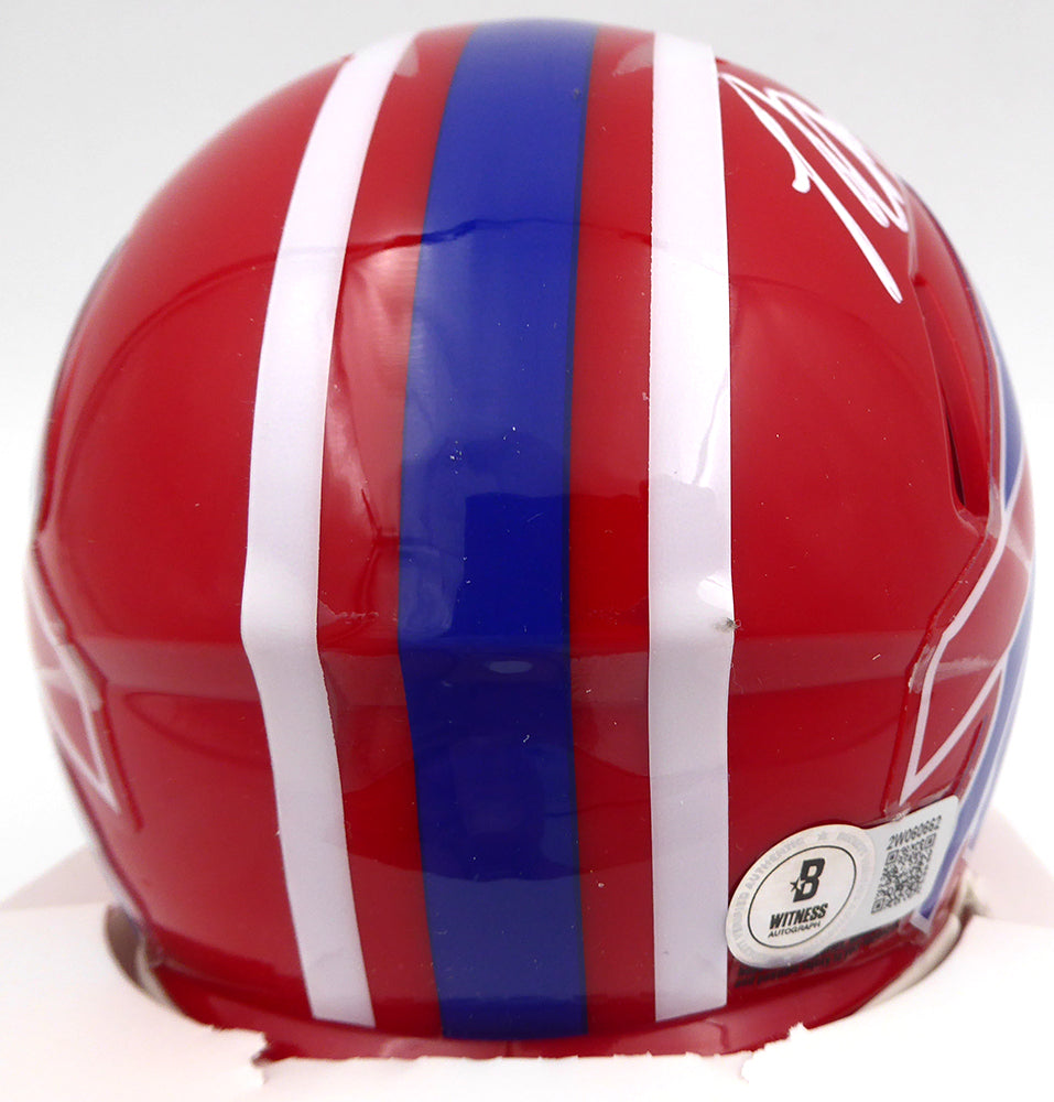 Bruce Smith Autographed Buffalo Bills Mini Helmet Beckett BAS QR #2W060662