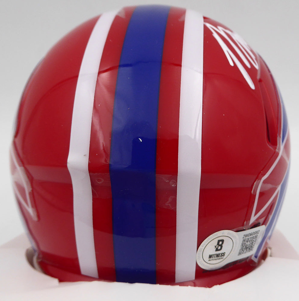 Bruce Smith Autographed Buffalo Bills Mini Helmet Beckett BAS QR #2W060592