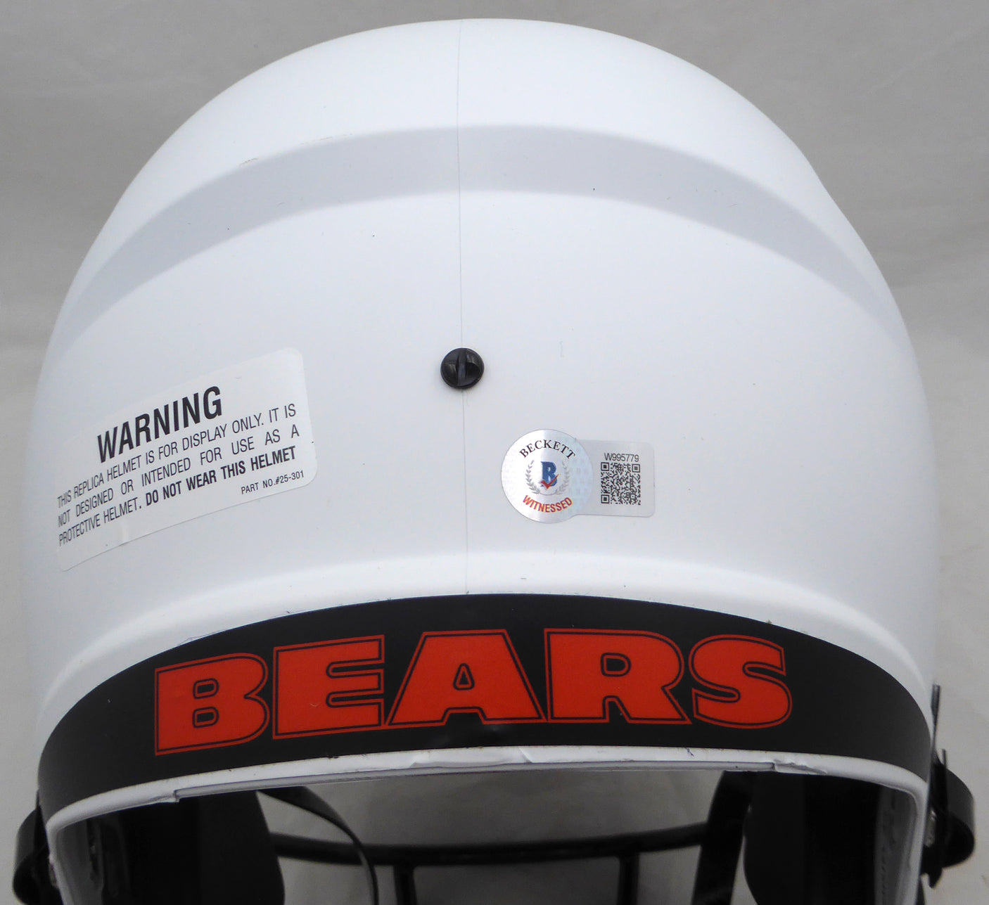 Justin Fields Autographed White Lunar Eclipse Full Size Speed Replica Helmet Chicago Bears Beckett BAS QR #W995779