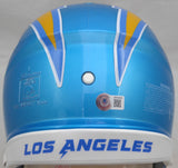 LaDainian Tomlinson Autographed Blue Flash Full Size Speed Authentic Helmet San Diego Chargers "HOF 17" (Smudged) Beckett BAS QR #BH038582