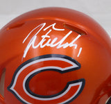 Justin Fields Autographed Orange Flash Speed Mini Helmet Chicago Bears Beckett BAS QR #W176085