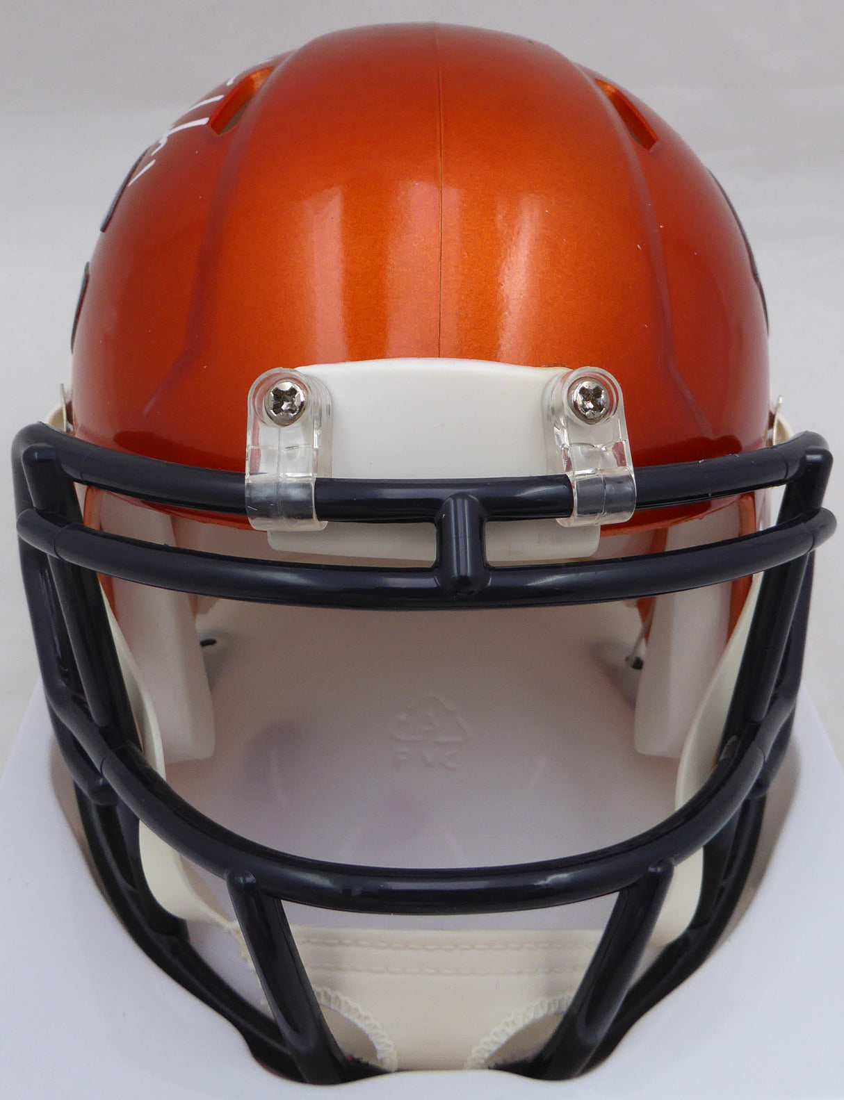 Justin Fields Autographed Orange Flash Speed Mini Helmet Chicago Bears Beckett BAS QR #W176085