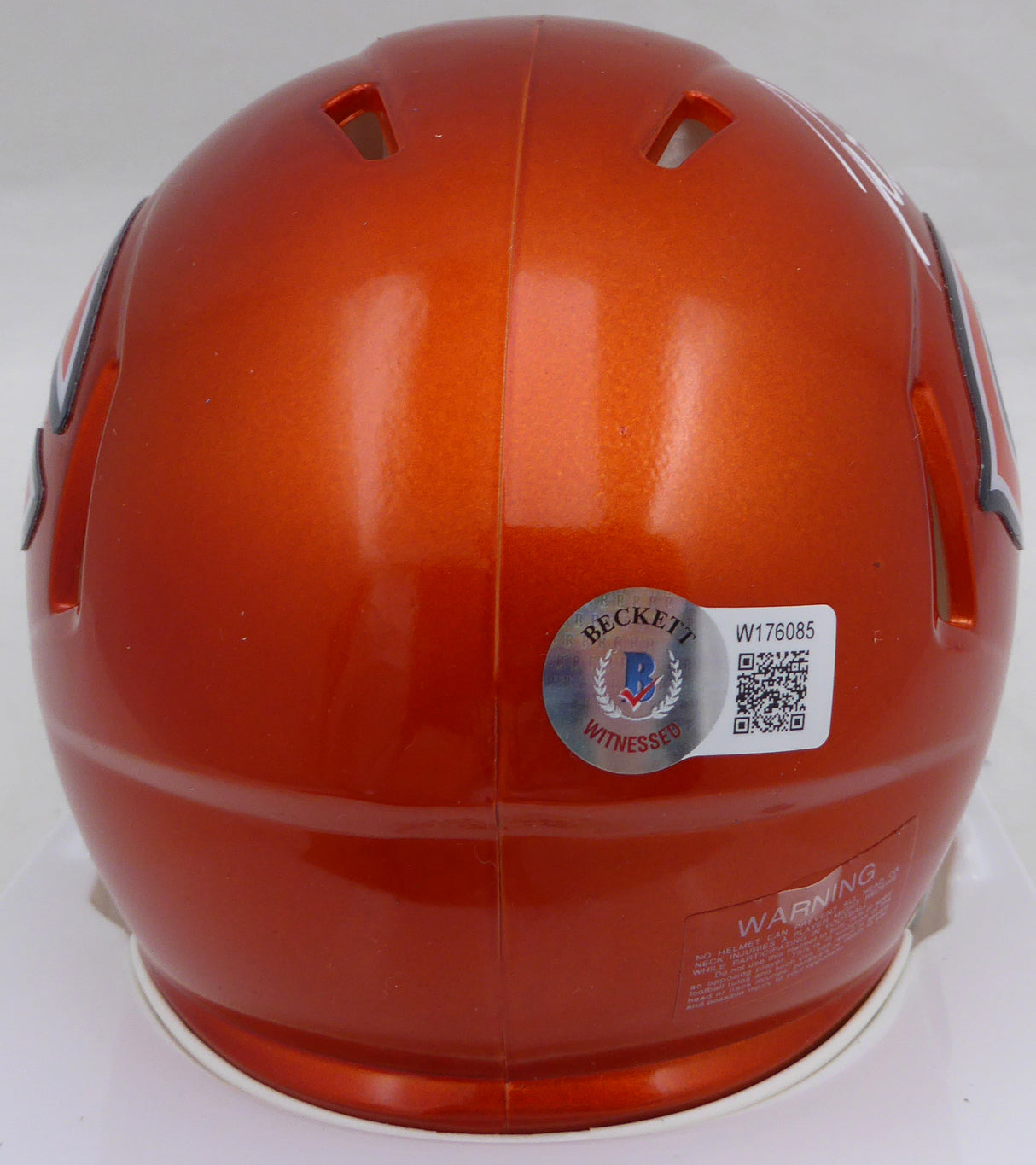 Justin Fields Autographed Orange Flash Speed Mini Helmet Chicago Bears Beckett BAS QR #W176085