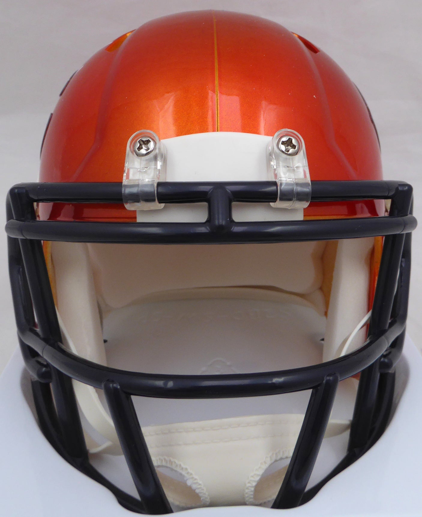 Justin Fields Autographed Orange Flash Speed Mini Helmet Chicago Bears Beckett BAS QR #W176057