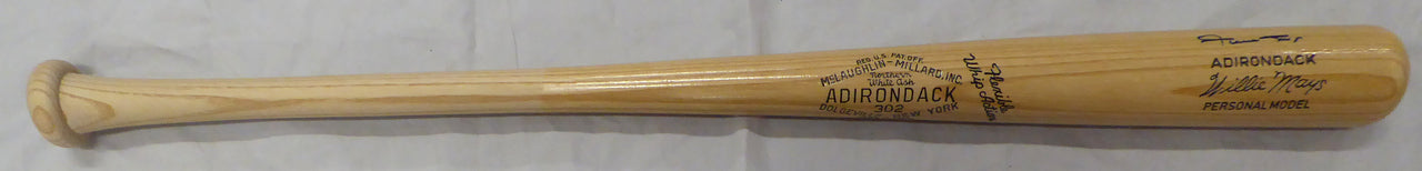 Willie Mays Autographed Adirondack Bat San Francisco Giants Beckett BAS QR #AE08311