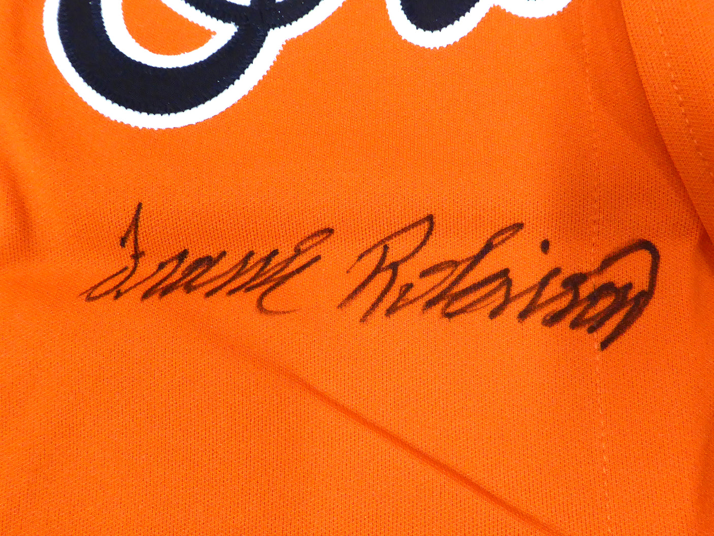 Baltimore Orioles Frank Robinson Autographed Orange Authentic Mitchell & Ness Jersey Beckett BAS QR #BN64147