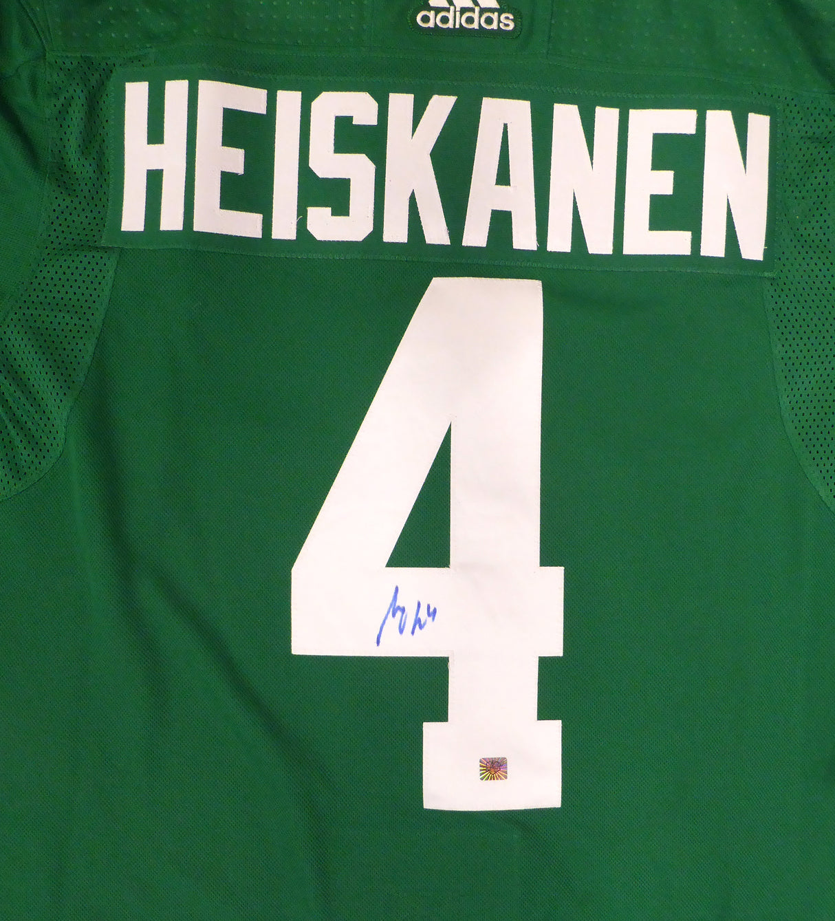 Dallas Stars Miro Heiskanen Autographed Green Adidas Jersey ECSC Holo #15017