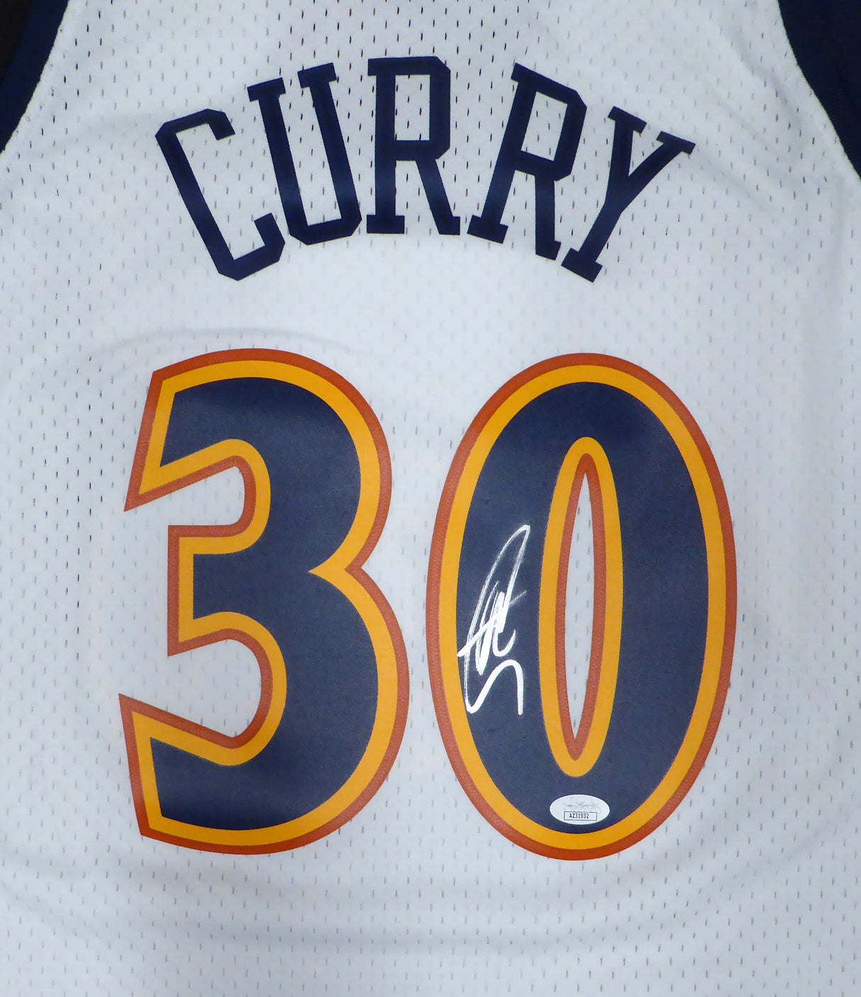 Golden State Warriors Stephen Curry Autographed White Authentic Mitchell & Ness Jersey JSA #AZ31932