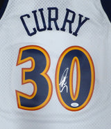 Golden State Warriors Stephen Curry Autographed White Authentic Mitchell & Ness Jersey JSA #AZ31932