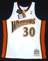 Golden State Warriors Stephen Curry Autographed White Authentic Mitchell & Ness Jersey JSA #AZ31932