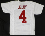 Alabama Crimson Tide Jerry Jeudy Autographed White Jersey Beckett BAS #S32274