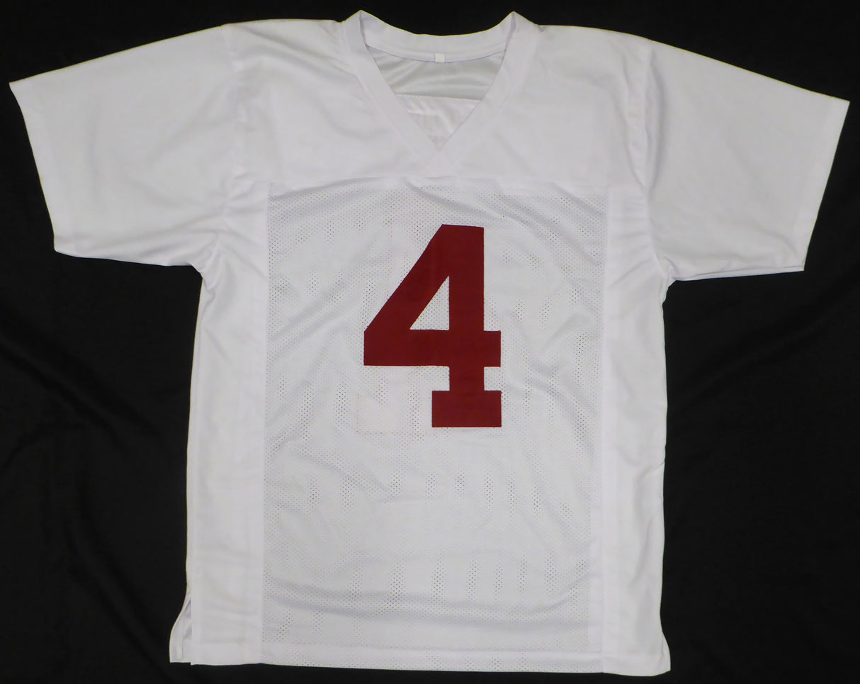 Alabama Crimson Tide Jerry Jeudy Autographed White Jersey Beckett BAS #S32274