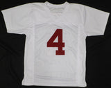 Alabama Crimson Tide Jerry Jeudy Autographed White Jersey Beckett BAS #S32274