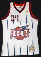 Houston Rockets Hakeem Olajuwon Autographed White Authentic Mitchell & Ness Jersey Fanatics Holo #QL84419581