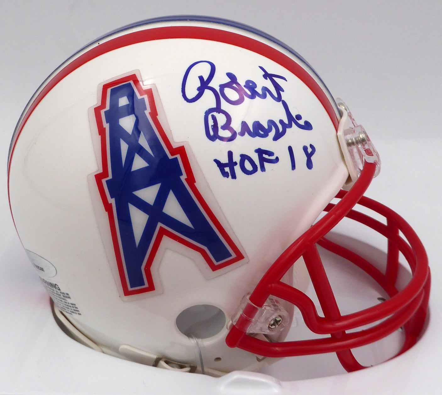 Robert Brazile Autographed Houston Oilers Mini Helmet "HOF 18" TriStar Holo #7782500