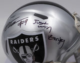 DJ D.J. Turner Autographed Las Vegas Raiders Mini Helmet "Just Win Baby" Beckett BAS QR #2W133211