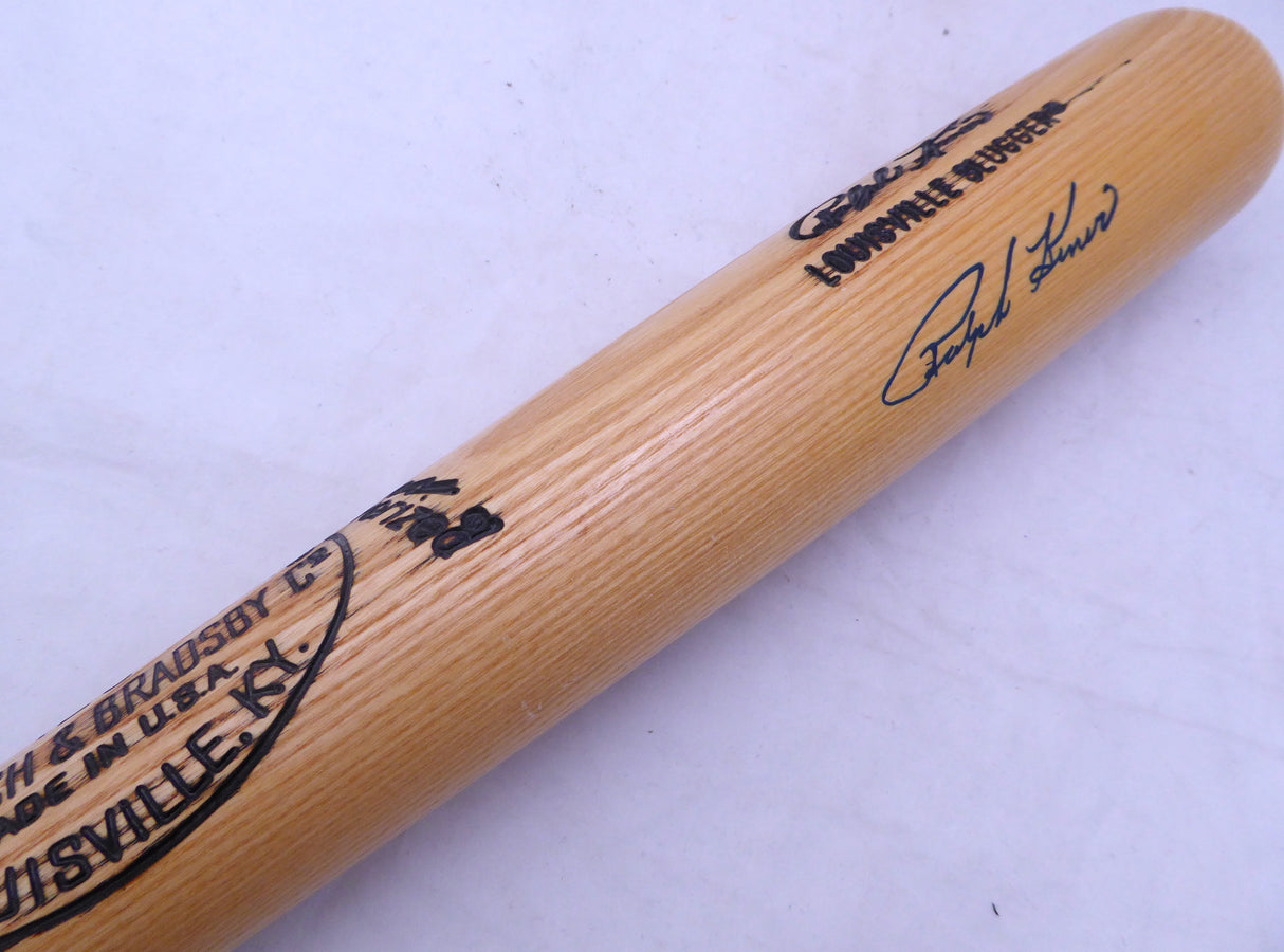Ralph Kiner Autographed Louisville Slugger Bat Pittsburgh Pirates Game Model Beckett BAS QR #BK44608