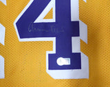 Los Angeles Lakers Jerry West Autographed Yellow Jersey Beckett BAS QR #BP45965