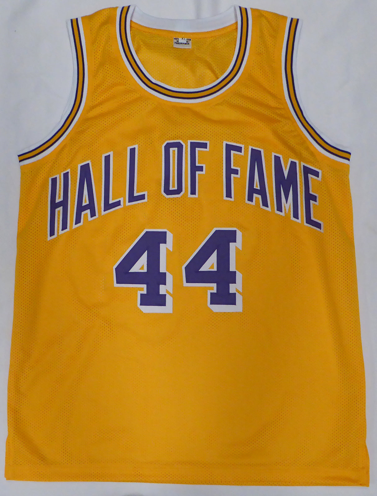 Los Angeles Lakers Jerry West Autographed Yellow Jersey Beckett BAS QR #BP45965