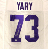 Minnesota Vikings Ron Yary Autographed White Jersey "HOF 01" JSA #WP429590