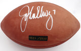 John Elway Autographed NFL Leather Football Limited Edition Denver Broncos Beckett BAS QR #BP55351